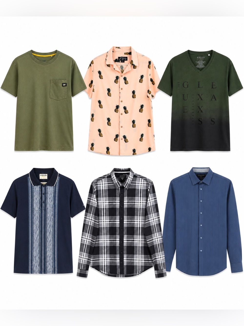 6 Piece Men's Size Small Multi Brand Shirt Bundle – GUC/EUC